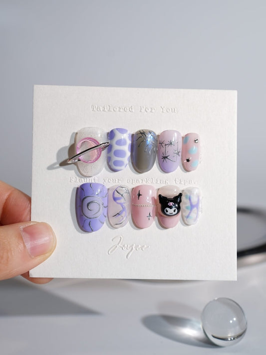 Dreamy-star-custom-short-oval-nail