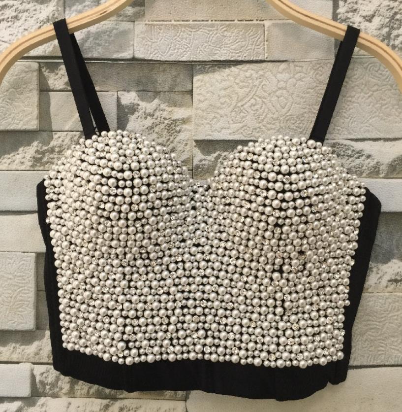 Diamond beading Crop Top