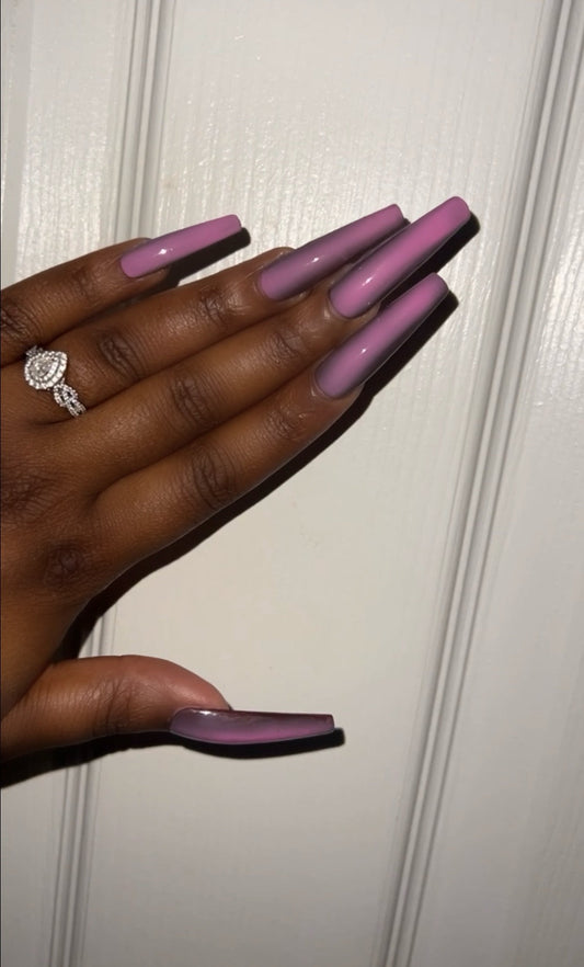 Pink & Brown Aura Press On Nails