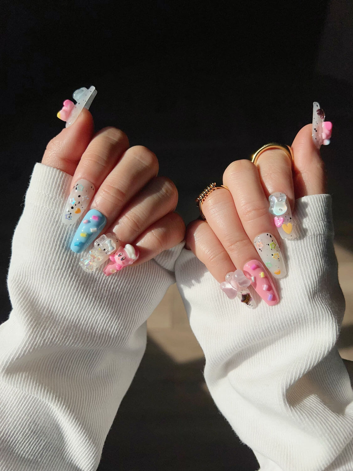 Rainbow-medium-coffin-nails-star-kirby