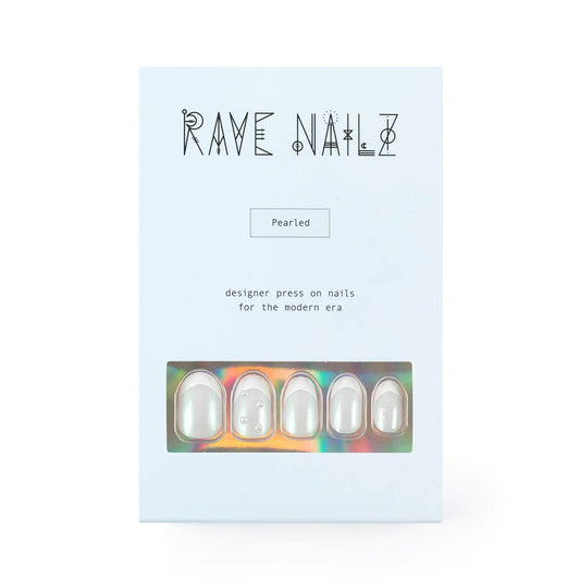 Pearled French Nailz | Press On Nail Kit Includes 24 Nails