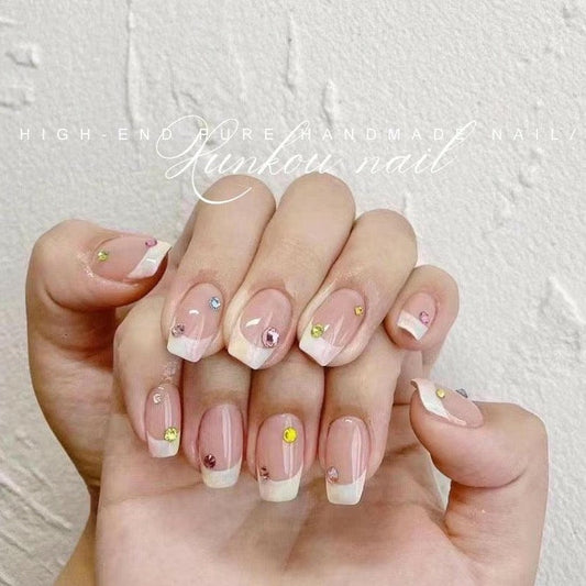 French Summer Sweet False Nails from SHOPQAQ