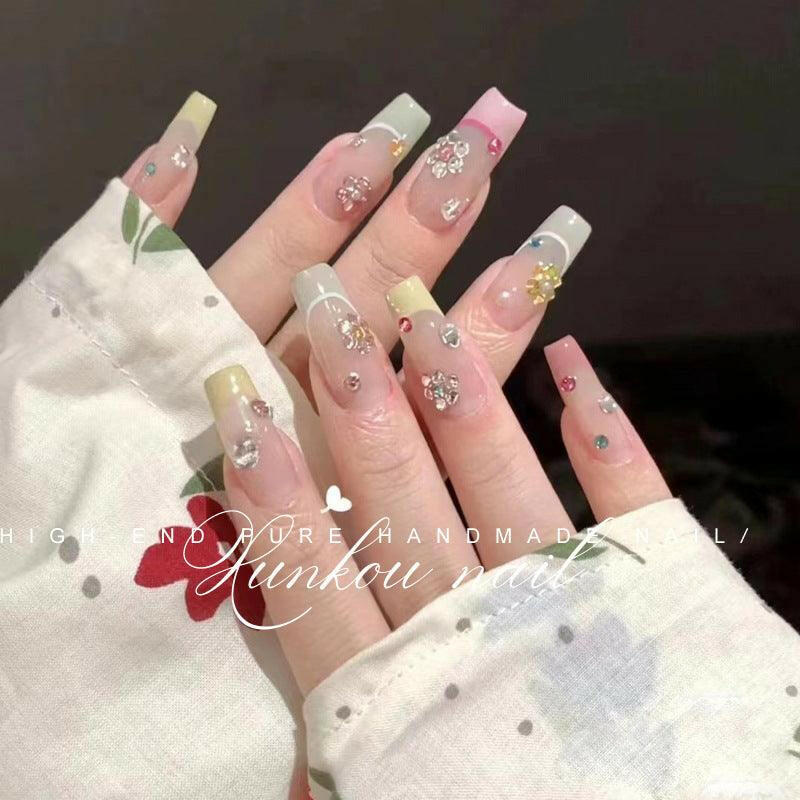 French Summer Sweet | False Nails | SHOPQAQ