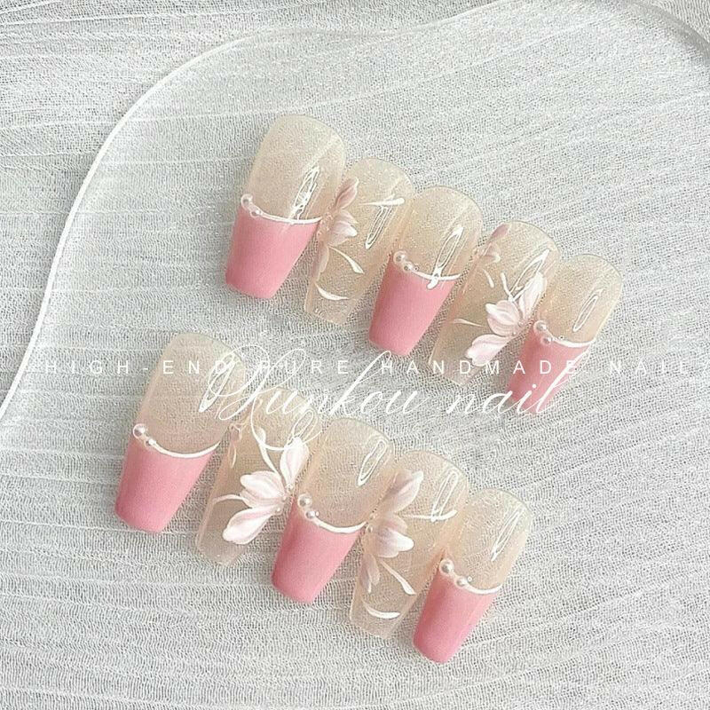 French Summer Sweet | False Nails | SHOPQAQ