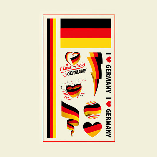 Flag Tattoo Stickers World Cup Soccer Match Party Gifts-Germany