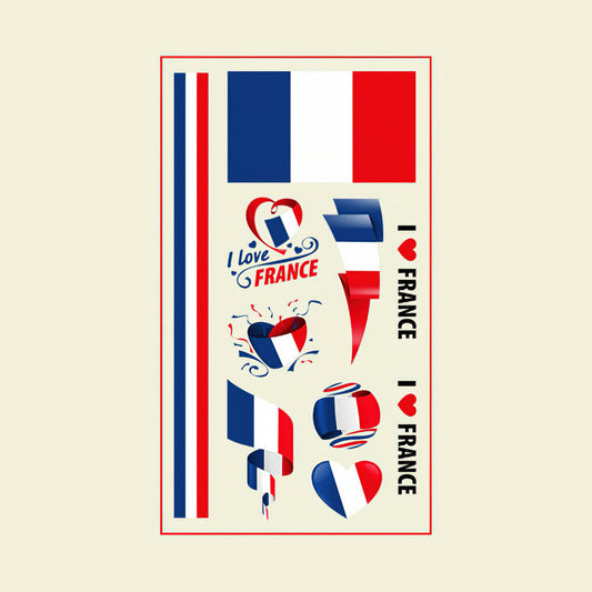 Flag Tattoo Stickers World Cup Soccer Match Party Gifts-France