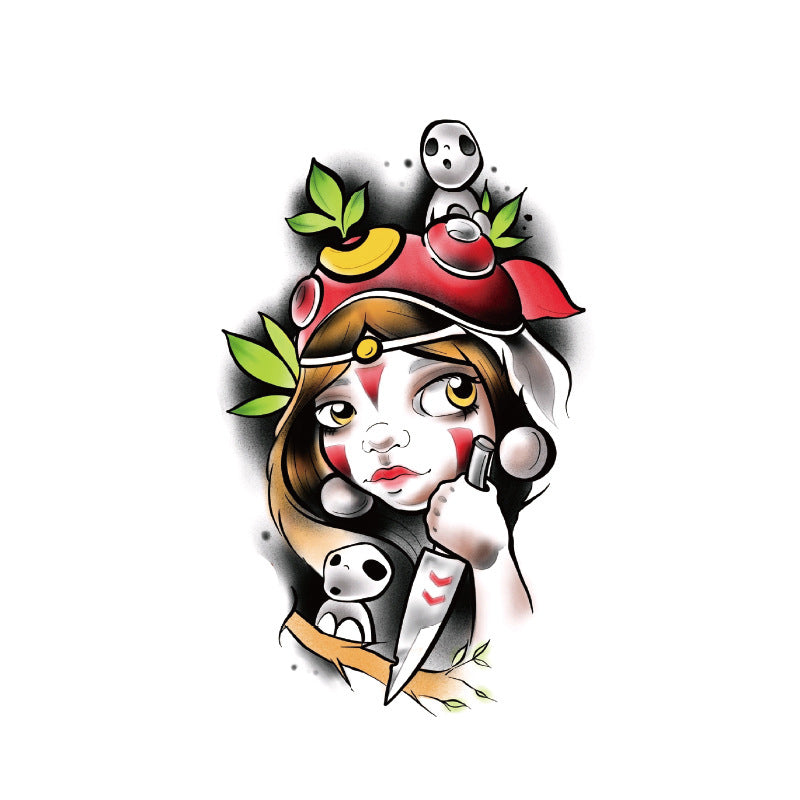 Temporary Tattoos Stickers Cartoon Fake Tattoos Stickers for Men and Women