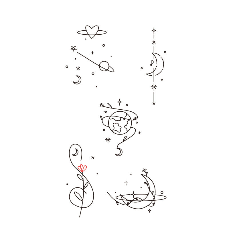 Temporary Tattoos Stickers Cartoon Fake Tattoos Stickers for Men and Women