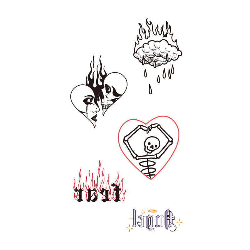Temporary Tattoos Stickers Cartoon Fake Tattoos Stickers for Men and Women