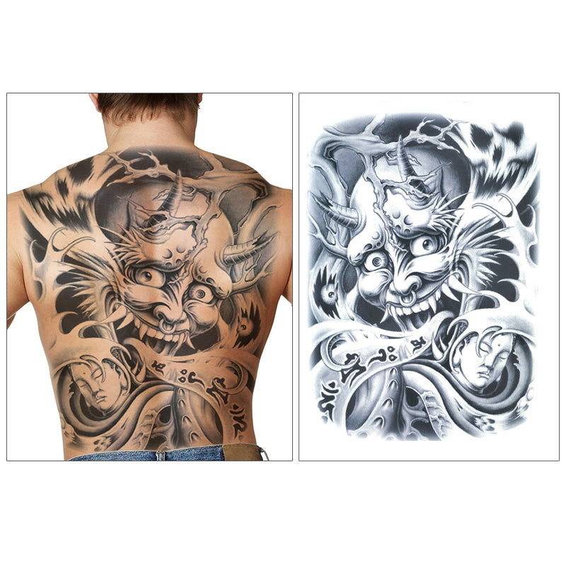 Temporary Tattoos Stickers Full Back Fake Tattoos Stickers for Men and Women