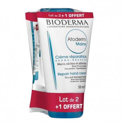 Bioderma Atoderm Hand Cream - 3 x 50ml