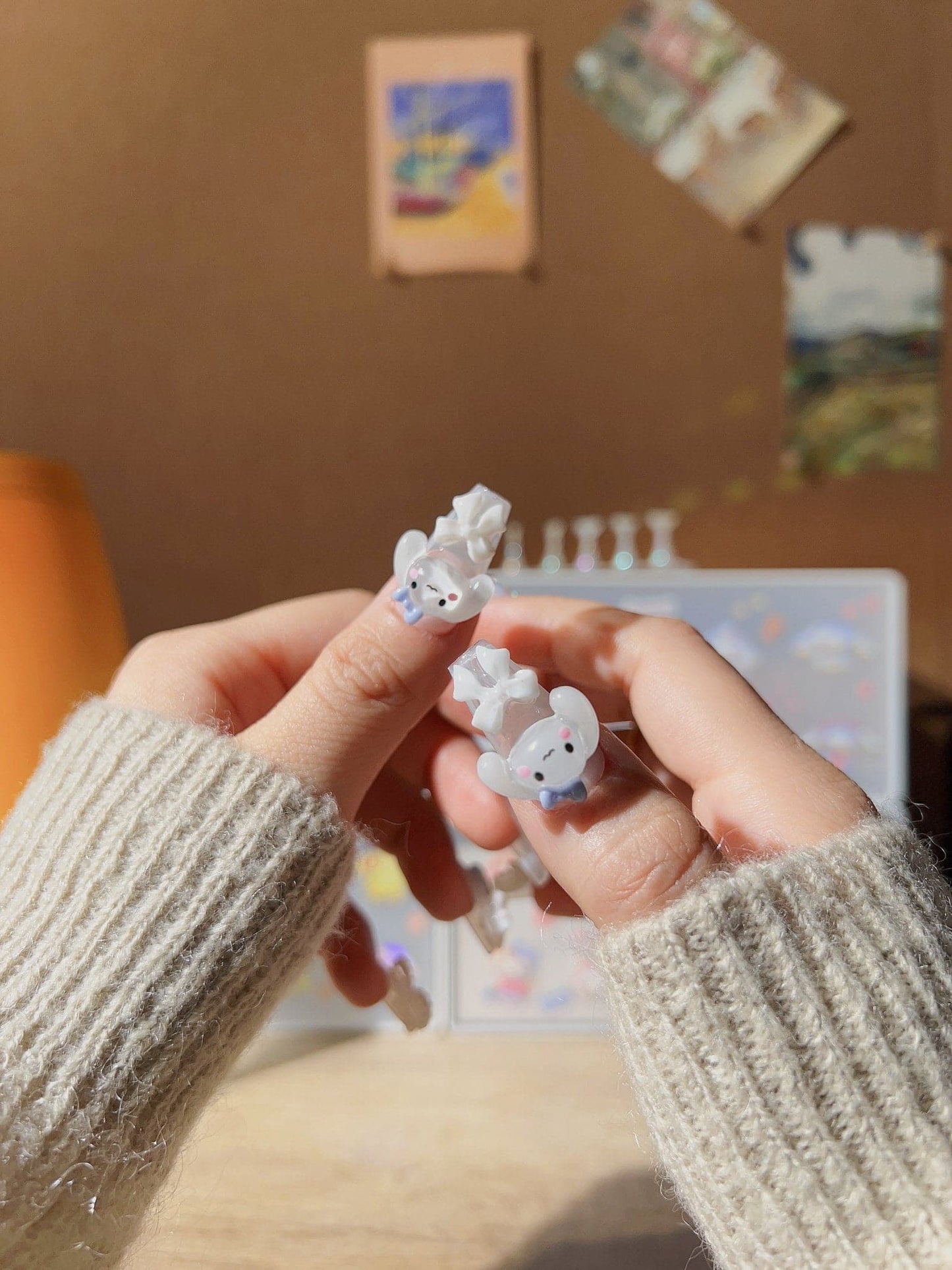 Handmade- Cinna Mint Press On Nail Set