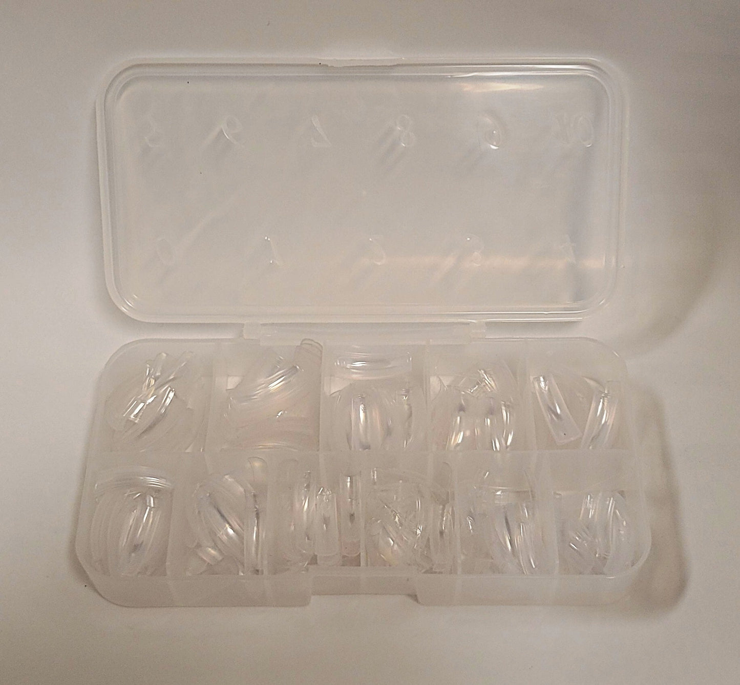 Lamour Manicure Acrylic CLEAR tips box size #0 to 10