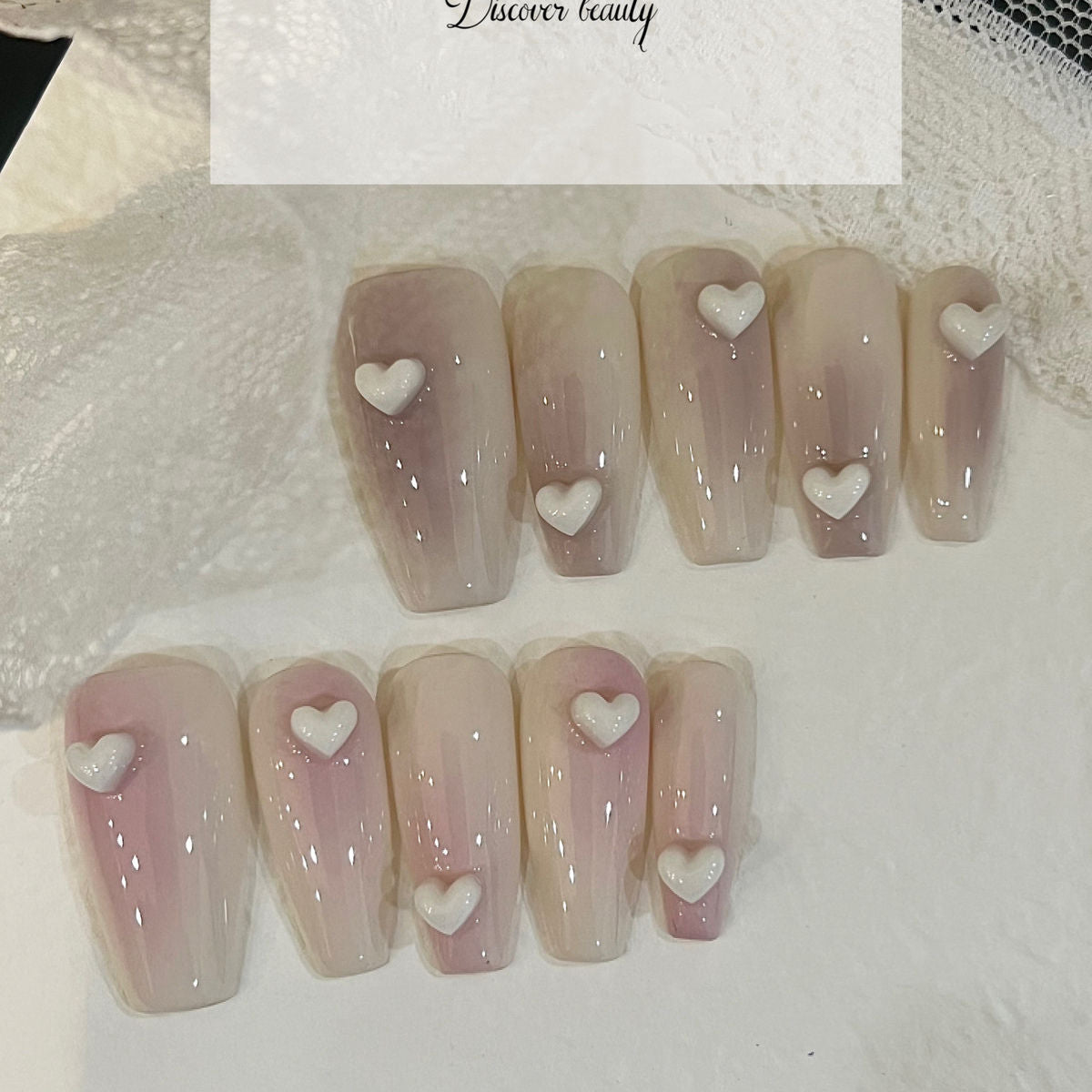 Three-dimensional love | False Nails | SHOPQAQ