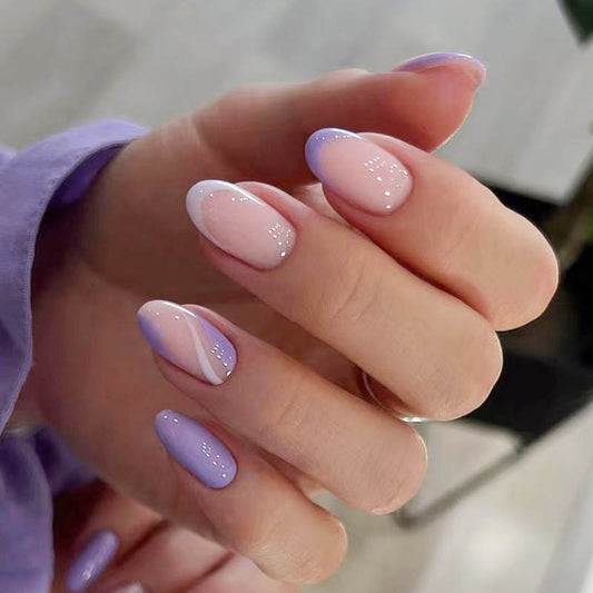 Lavender Edge Press-on Nails