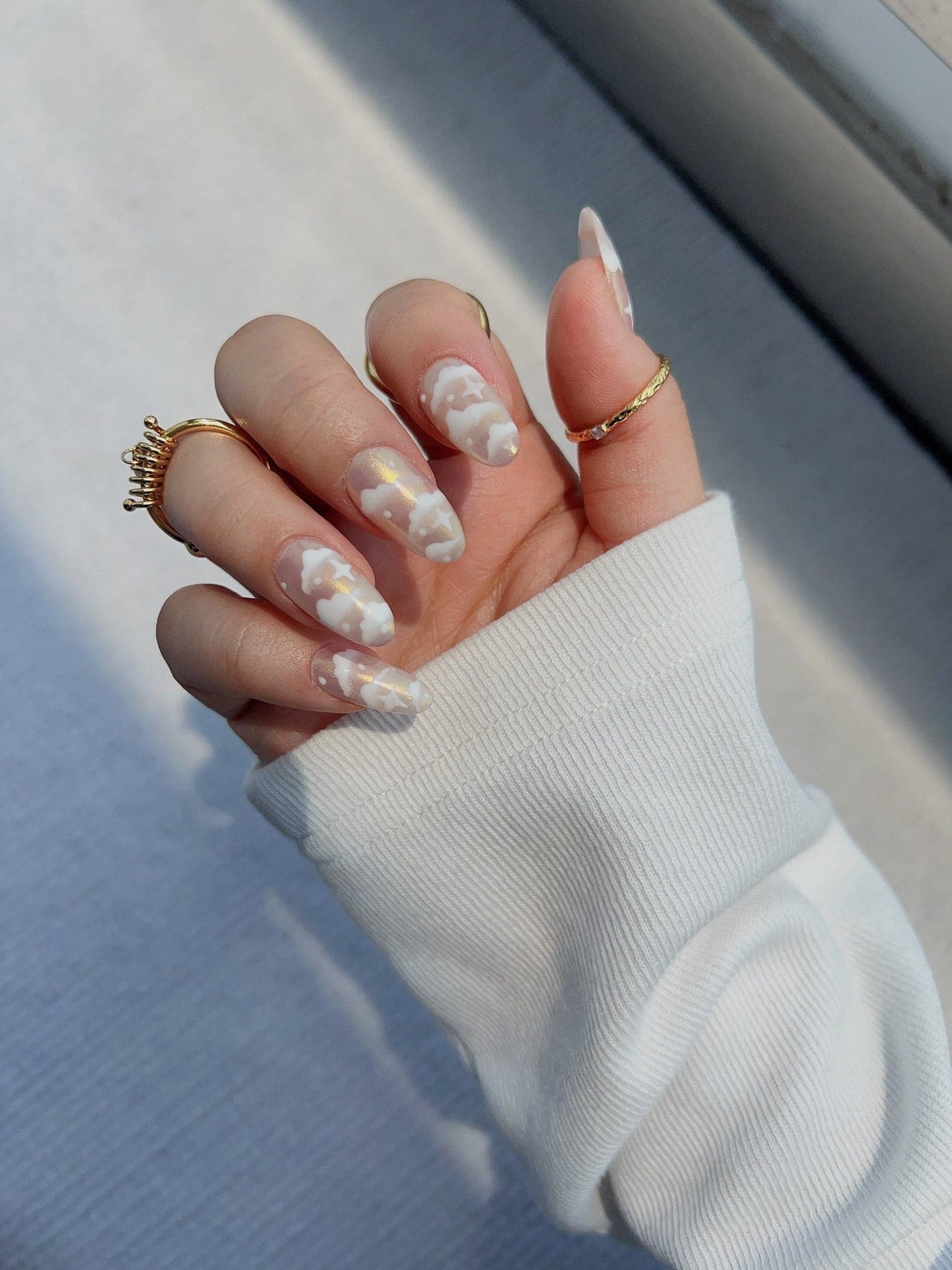 Handmade- Fluffy Puffs Press On Nail Set