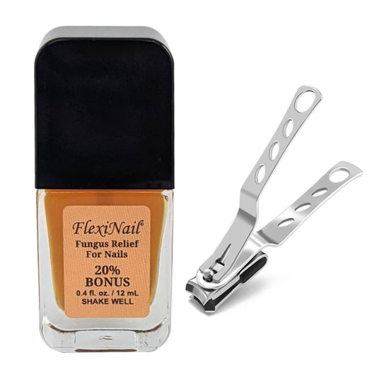 FlexiNail Fungus Relief (20% Bonus Bottle) with FREE Swivel Clipper