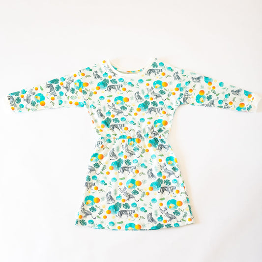 Kids' Magical Jungle Long Sleeve Dress