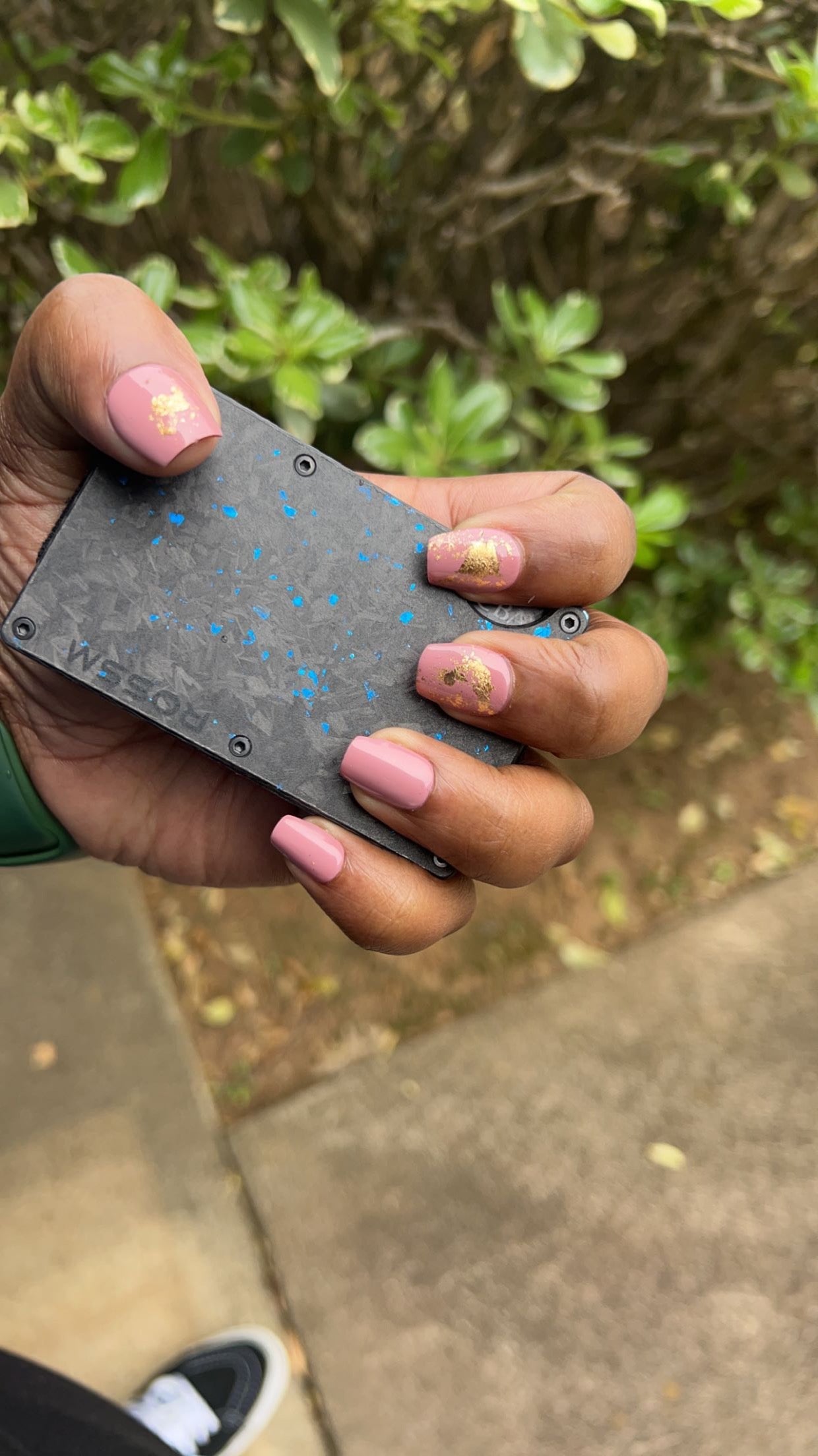 Foil Splatter Press On Nails