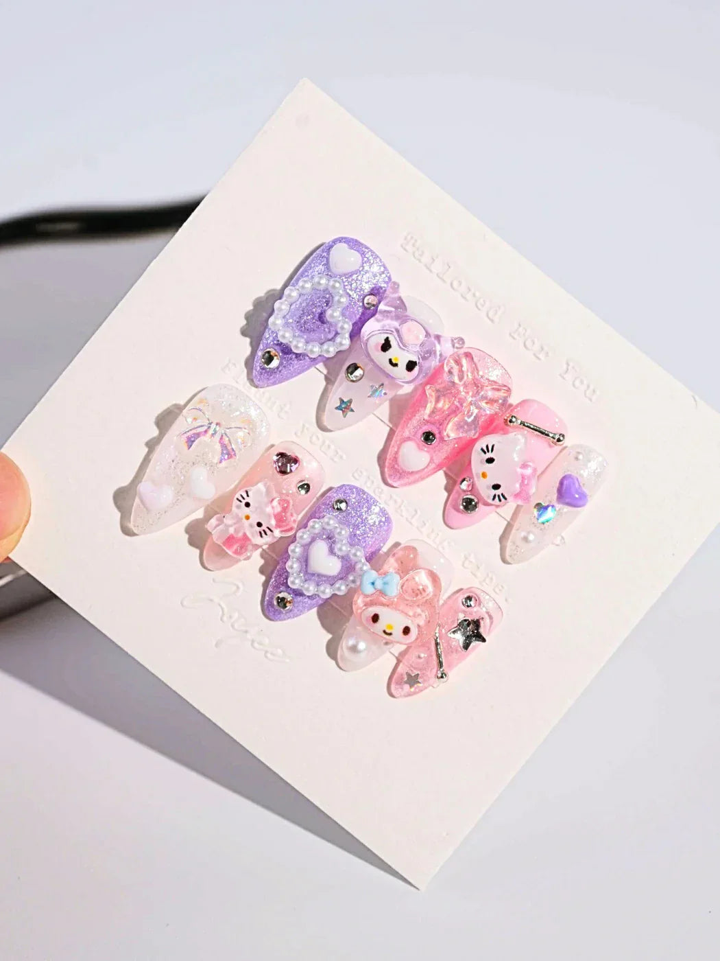 Joyee Sugar KK Short Almond Press-on nails | Ready to ship