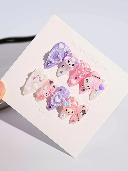 Joyee Sugar KK Short Almond Press-on nails | Ready to ship