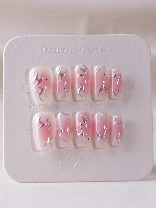 Handmade- Blush Ignite Press On Nail Set