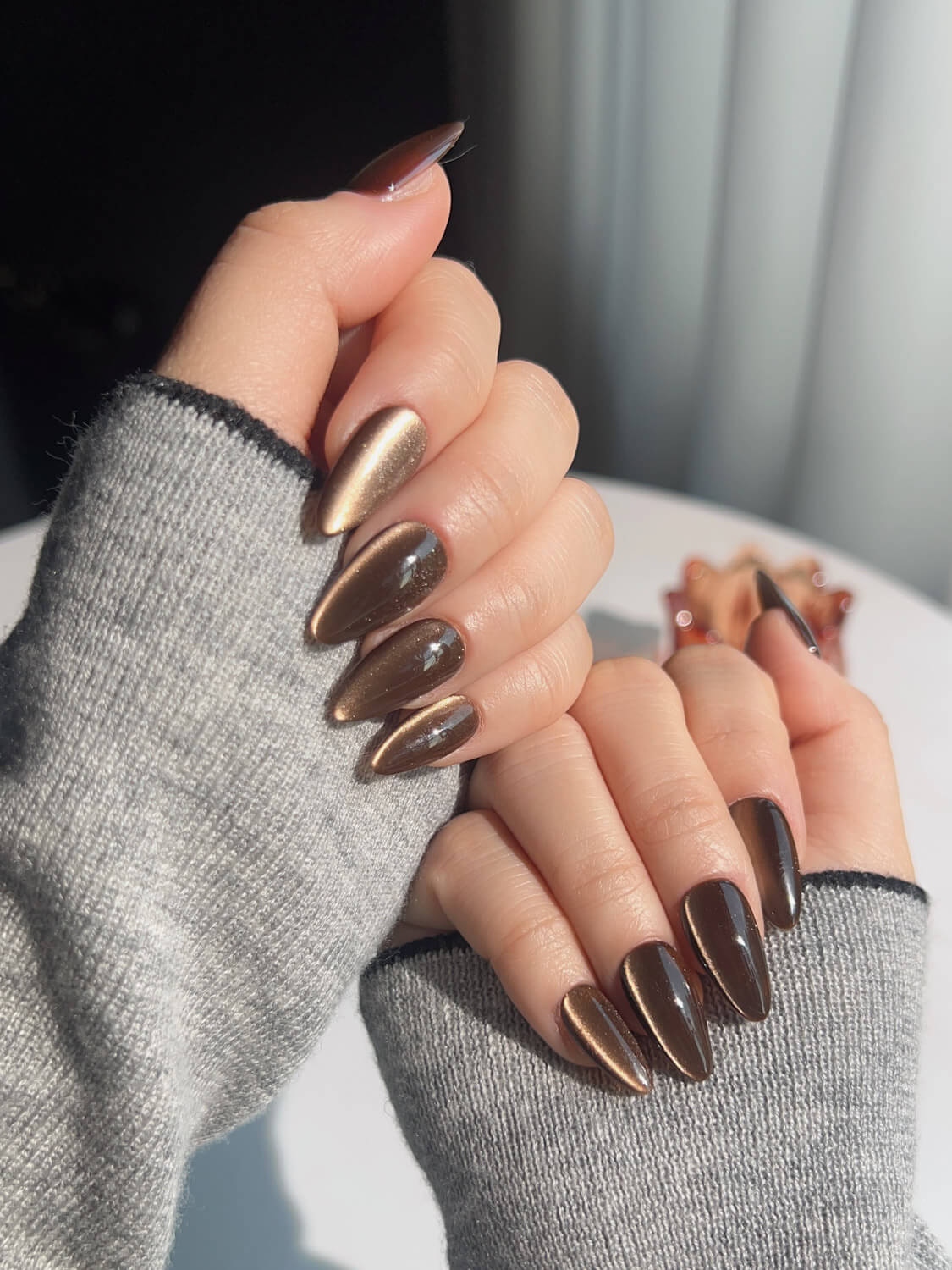 Handmade- Arabica Cat-eye Press On Nail Set