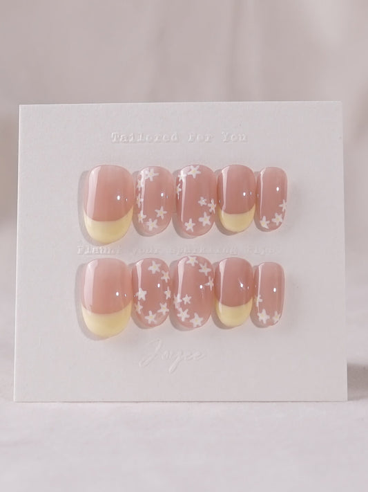 Handmade- Petal Pop Spring Nails Press On Nail Set