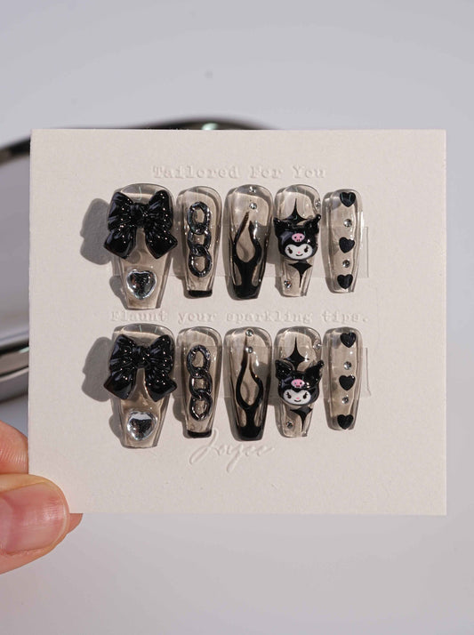 Joyee-handmade-press-on-nails-k-vibe-med-coffin-nails