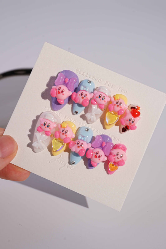 Rainbow-Color-Medium-Almond-Nails