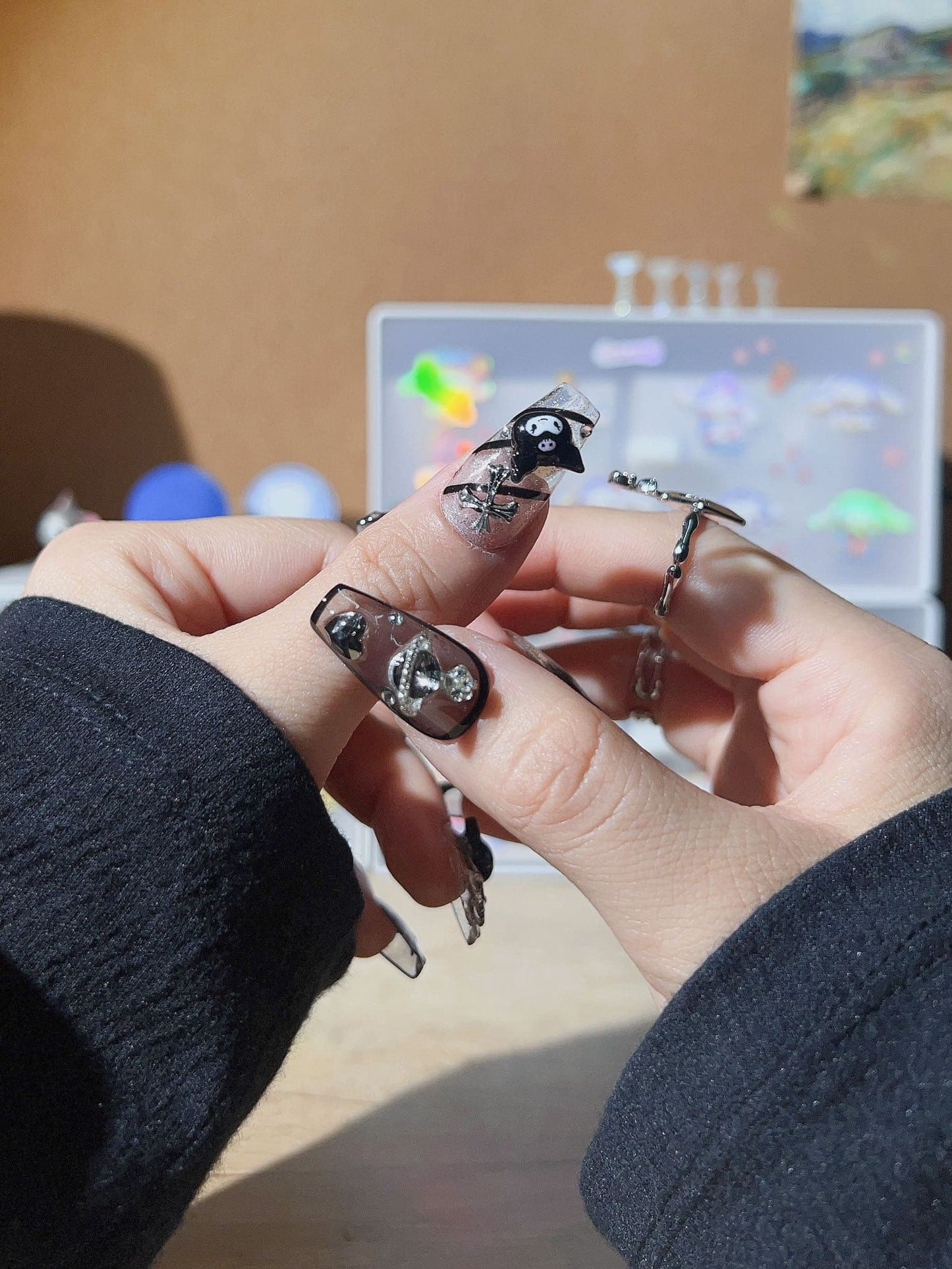 Handmade- KRM Rock Press On Nail Set