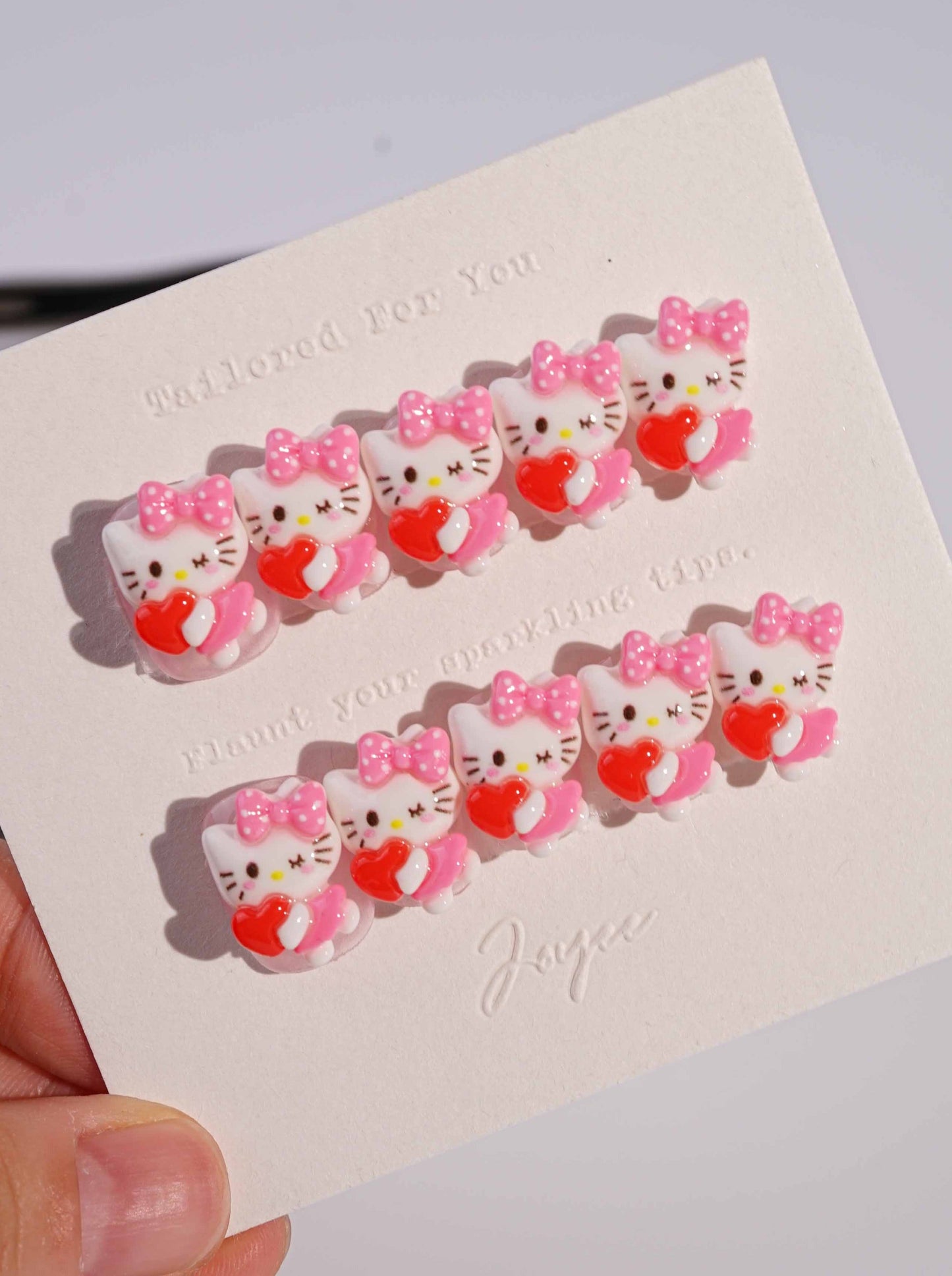 Handmade- Kitty Vibes Press On Nail Set