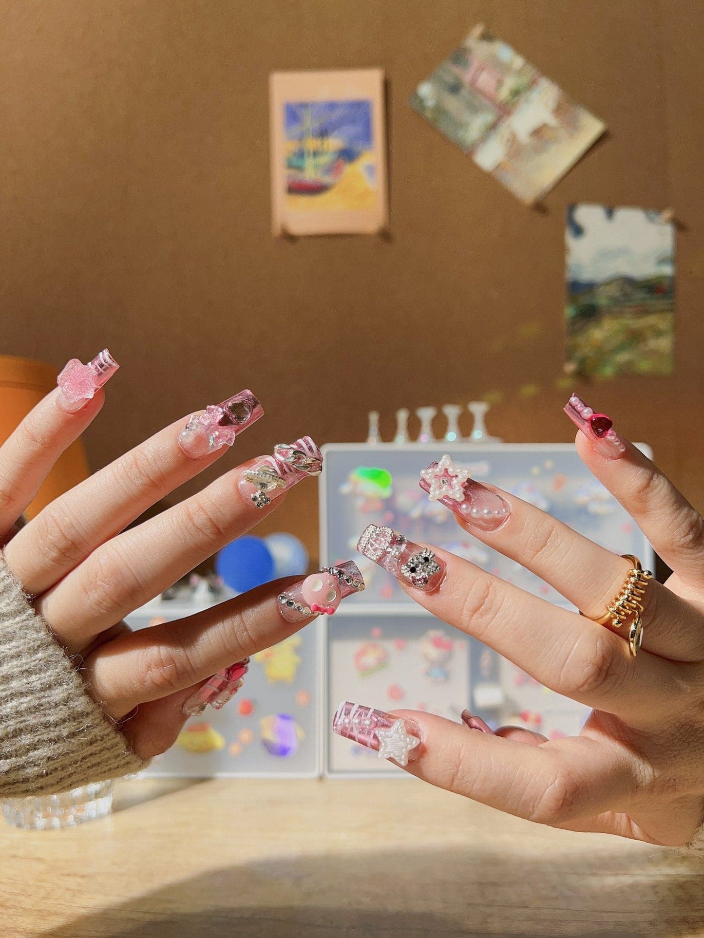 Handmade- Kitty YOLO Press On Nail Set