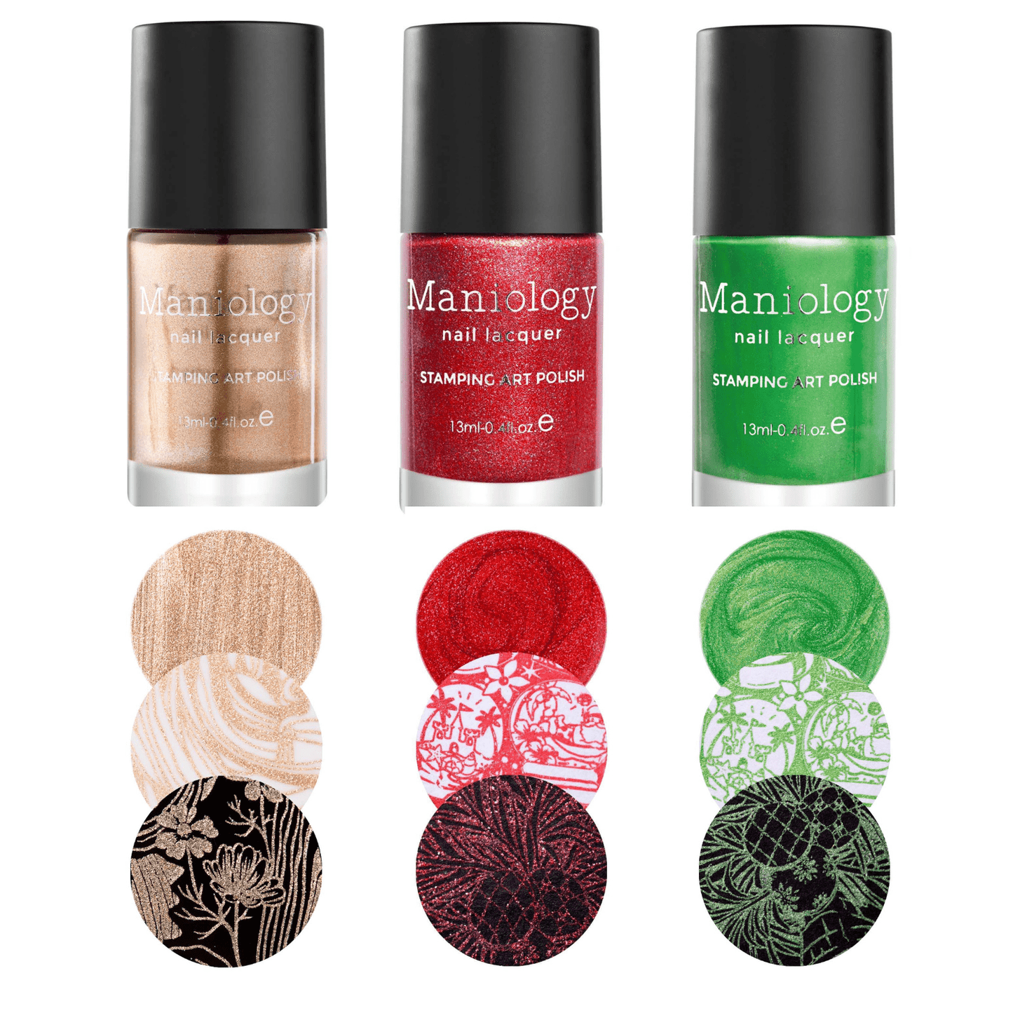 Perfect Trio: 3-Piece Fireplace  Nail Stamping Polish Set