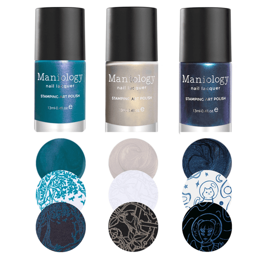 Perfect Trio: 3-Piece Frozen Lake Nail Stamping Polish Set