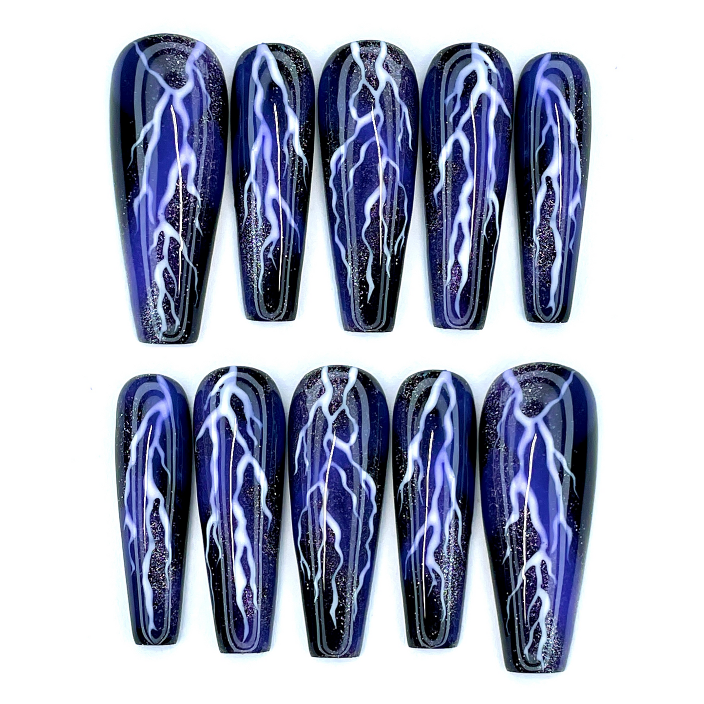 Electric Azure | Luxury Press-on Nails