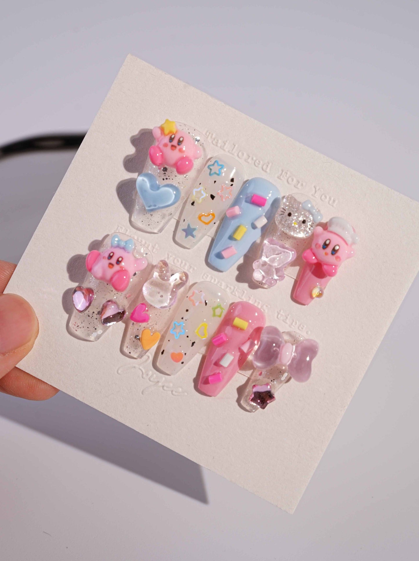 Rainbow-medium-coffin-nails-star-kirby